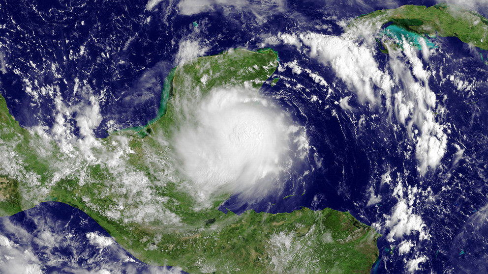 satellite imagery of Hurricane Karl