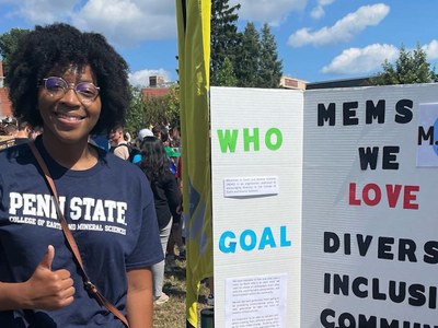 Khaleah Jackson, a Penn State senior majoring in environmental systems engineering and president of Minorities in Earth and Mineral Sciences